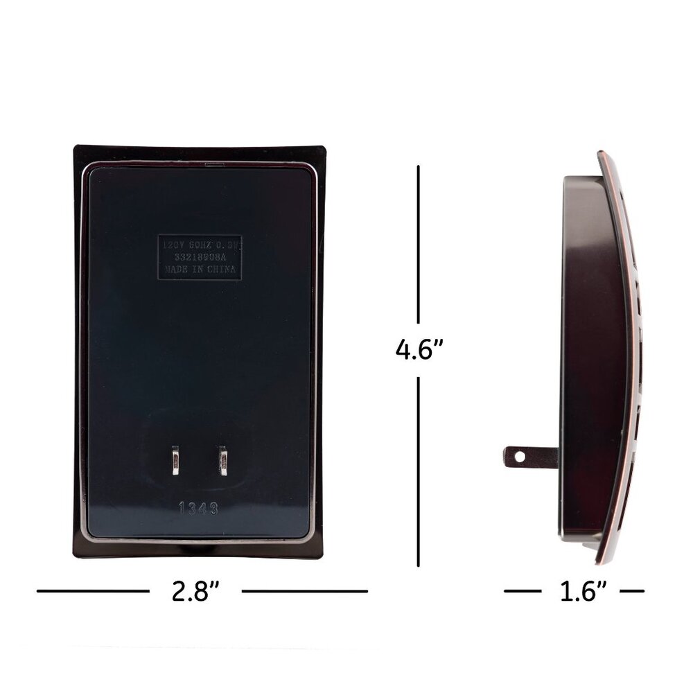 GE CoverLite LED Plug-In Night Light, Dusk to Dawn, Bronze Outlet Cover - Picture 8 of 10